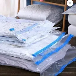 Plastic Vacuum Compression Storage Bags With Hand Pump - Jumbo, 5-Pack Travel Storage Vacuum Bags-11