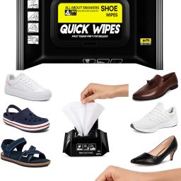 T4G Quick Shoe Cleaning Wipes – 80 Wipes for All Shoe Types & Colors Canvas, Leather, Nubuck, Patent Leather, Suede, Sports Shoe Cleaner-image-1