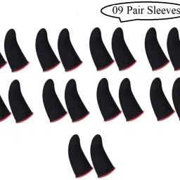 Mobile Phone Gaming Anti-Sweat Breathable Hand(Pack of 09 Pairs), Red Finger Sleeve-image-63