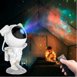 QUEENOX Astronaut Galaxy with Remote Control-360° Adjustable Timer Nebula Night Light-03-0