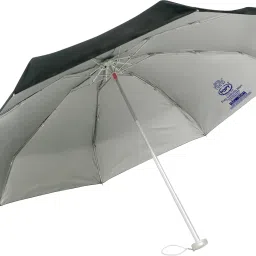 popy Nano Solid Color Black with Silver Coating and Case Umbrella image 3