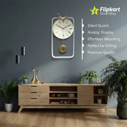 flipkart smartbuy Analog 39 cm X 18 cm Wall Clock image 5