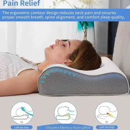 ORTHOPEDIC Solid Sleeping Memory Foam Solid Orthopaedic Pillow Pack of 1-14