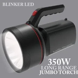 4 km long range blinker LED 350w multi functional jumbo kisan bright light torch Torch-18
