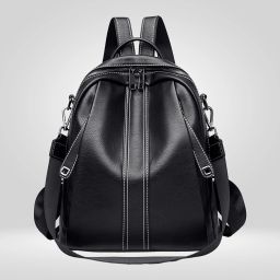 Medium 26 L Laptop Backpack Women Leather Convertible Shoulder Bag Ladies Anti-theft Satchel Sling Travel-image-55