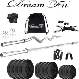 40 kg 40 Kg Set with 3 Ft Curl & 5 Ft plain Rod & 1 Pair Dumbbell Rods Home Gym Combo-27