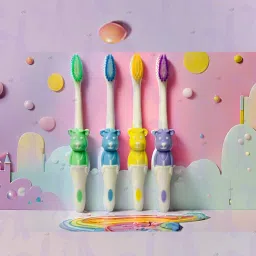 Kids Bear Toothbrush - Colour may vary Extra Soft Toothbrush-image-11