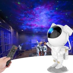 twist turn Projector 360° Galaxy Space Light, Remote Control Spaceman Robot Night Lamp Room image 2