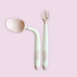 Silicone Spoon for Baby and Kids Microwave Dishwasher BPA Free Safe-(White Pink)- Silicon-31