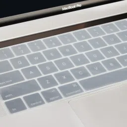 Saco Chiclet Keyboard Skin for Ultra-Thin TPU Keyboard Protector Skin Cover for Apple MacBook Pro 13 MacBook Pro 15 with Multi-Touch Bar and Retina s (Transparent) – Keyboard Skin image 3
