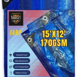 15ft X 12ft, 170GSM | Stripe Water Proof Tarpaulin Sheet | 100% Pure Virgin Tent Tent - For Camping-image-25