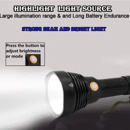 waken LED Torch Light Rechargeable 2Km Beam Range Metal Waterproof 3-Modes 4800mAh Torch image 3