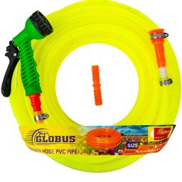 1002-(16 Feet/5 Mtr),Size(1/2"/12.5mm) TRANSPARENT GARDEN NYLON WATER HOSE/PIPE MULTICOLOUR WITH GUN SPRAYER FOR GARDEN/CAR WASH WITH ADAPTER/CONNECTOR/CLAMPS Hose Pipe-image-42