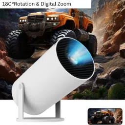Frony Smart Projector for Home 4K Support Rotabable Design withApp Netflix,YouTubeB190 (4500 lm / 1 Speaker / Wireless / Remote Controller) Portable Projector-14