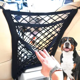 3 LayerDog Net Between Car Seats,Barrier Backseat Mesh Net for Cars &Trunk Car Storage Bag-12