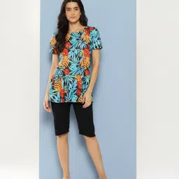 Floral Print Women Swim-dress Multicolor Swimsuit-image-13