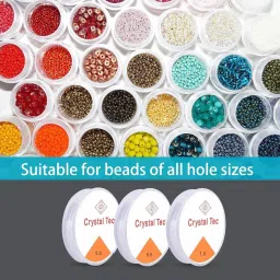 priyabeads Transparent Elastic String Cord Thread Stretchy 30 M (Sizs 0.5,0.8 or 1MM) image 3