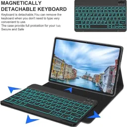 Proelite Realme Pad 2 11.5 inch Magnetic Detachable Built-in 7-Colors Backlit Bluetooth Standard Tablet Keyboard Compatible with Desktop, Laptop, Mac BacklitKeyboardCaseRealmePad2Purple1 image 4