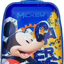 Small Cabin Suitcase (45 cm) 4 Wheels - Square Shape 18 Inch (45 cm ) Hard Side Water Proof Polycarbonate 360 A^ Rotating Exclusive Printed Pattern Fashionable Smart School Bag For Kids Comfortable And Ergonomic Handle Carry Luggage Bag For Children 4 Single Spinner Wheel trolley Bag For Boy Girls For Travel Tourist Cabin Luggageâs Bag - Blue-2