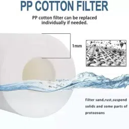 fillico Lexpure PP Spun Pre Filter 10" x 2.5" inch 3pcs, Premium Quality, Suitable Solid Filter Cartridge Solid Filter Cartridge (0.005, Pack of 3) Solid Wire Connector image 3