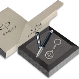 Vector Standard Roller Ball Pen With Parker Key Chain Pen Gift Set-3