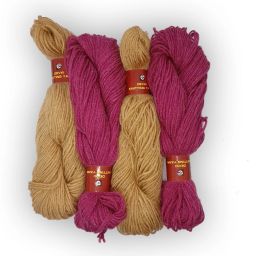 KNITTING YARN PACK OF 200GM. YARN BISCOTTI GOLDEN & HIBISCUS PINK , DM36.55.200-image-26
