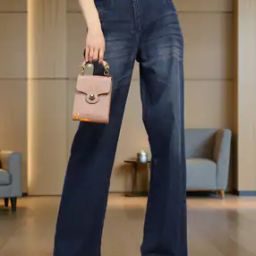 Shein Full Length High Rise Straight Fit Jeans With Pockets-image-14