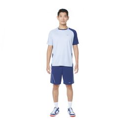 MEN BADMINTON T- SHIRT 530 BLUE GREY NAVY-image-3