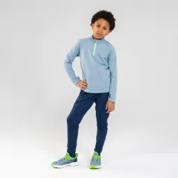 decathlon Kids' Warm Breathable Synthetic Jogging Bottoms S500 - Navy-picture-44