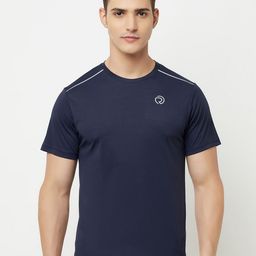 Truerevo Men Navy Blue Outdoor T-shirt-image-68