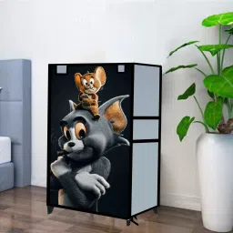 4 Shelves PP Collapsible Wardrobe-19