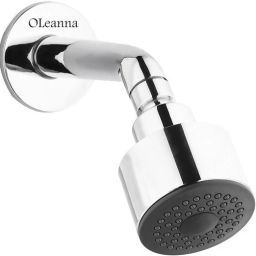 Steel Overhead Shower with Shower Arm and Wall Flange (Silver, Chrome Finish) Fixed Mount-picture-2
