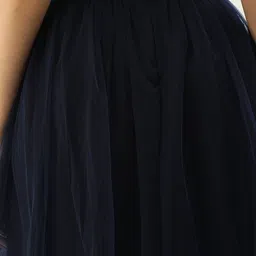 ROVING MODE Flared Knee Length Net Skirt image 2