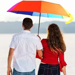 zoobe enterprise Rainbow 3 Fold Fully Automatic Rain Foldable Auto Open Close Umbrella image 5