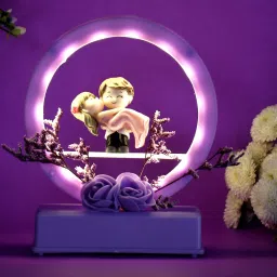 Musical Couple Showpiece with Lights Birthday Gifts for Girls Romantic Gifts Decorative Showpiece-16 cm-3