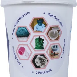 siloczest LSR2 Slow Liquid Silicone Rubber for Resin Art Craft,Clay Mold Making & POP(1kg) image 3