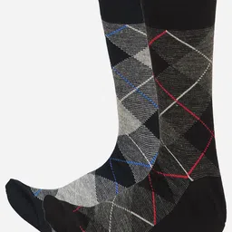 Bodycare Pack Of 2 Checked Calf Length Socks-image-37