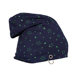 VIMAL JONNEY Unisex Navy Blue & Green Printed Beanie-44