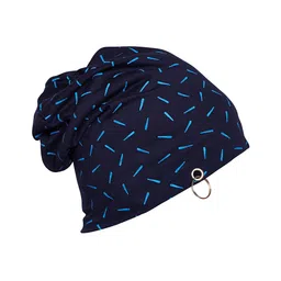 VIMAL JONNEY Unisex Navy Blue Printed Beanie-46