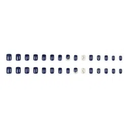 LICK Set Of 30 Reusable Artificial Press On Nails - Navy Blue image 2