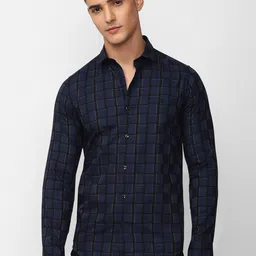 SIMON CARTER LONDON Slim Fit Checked Pure Cotton Casual Shirt-image-92