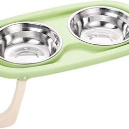 Pet Bowls with Non Slip Stand Stainless Steel, Plastic Pet Bowl & Bottle-image-8
