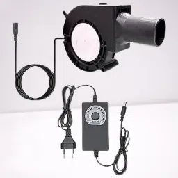 97*33 BBQ Blower Fan,12V-3900 RPM Speed Controller,Outdoor Cooking,Wood Stove Forward Curved Air Blower-image-37