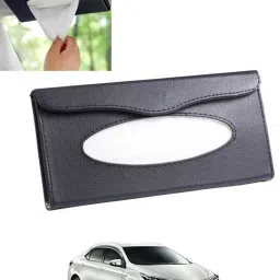 Universal Leatherite Rectangle Black Tissue Box For Car/office/Home-10 Vehicle Tissue Dispenser-image-82