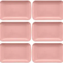 rectangular dinner reusable serving trays (Pink, Pack of 6) Sizzler Tray-image-75