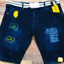 Printed Men Denim Blue Denim Shorts-image-55