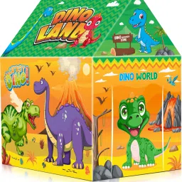 Dino Tent for Kids with Foldable Easy Assemble Indoor & Outdoor Play Tent House-image-40