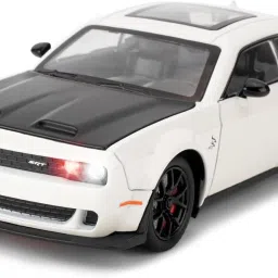 1:24 Dodge Challenger Diecast Pull back Car with Light, Sound & Openable Door-image-43