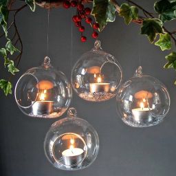 Hanging Terrarium Globe, Width 4", Height 4", DIY Air Succulent Planter, Clear Glass Vase Orb with Flat Bottom, Candle Holder for Windowsill Outdoor Garden Decor (4 Inch) Pack of 4 Glass Vase-picture-21