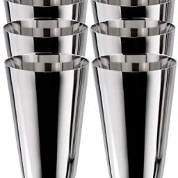 (Pack of 6) Stainless Steel Juice and Water Drinking Glasses - Multi Purpose (600ml) Set of 6 Glass Set Water/Juice Glass-image-63